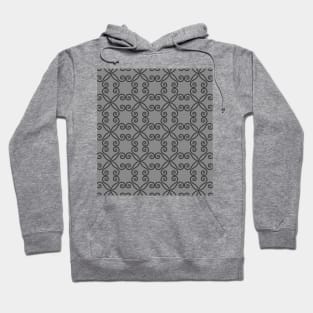 Grey pattern spiral design Hoodie